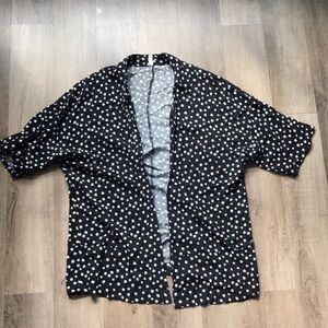 Ripzone open front Daisy print kimono cardigan short sleeve
